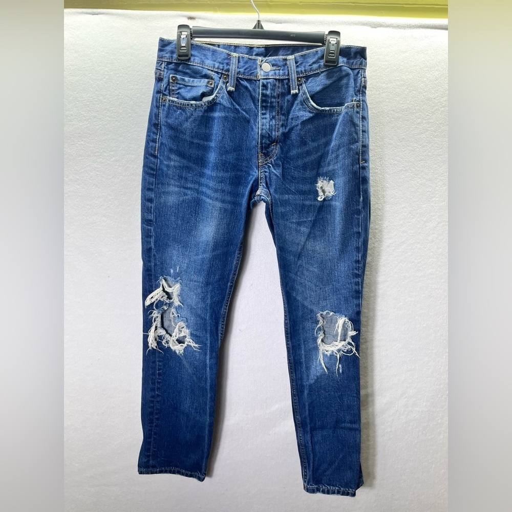 Levi’s 511 Distressed Slim Fit Jeans Men’s 31/30 Blue Denim‎ 100% cotton 2473